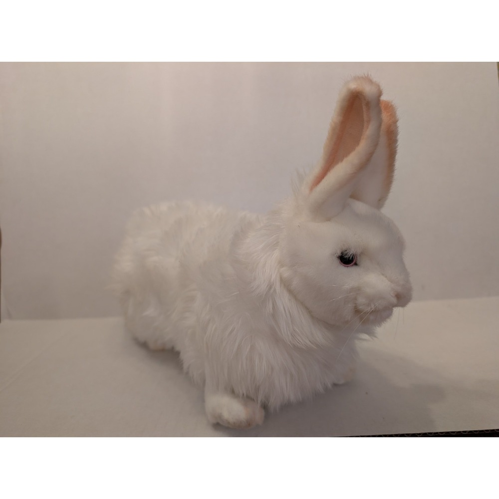 HANSA Stuffed Snow Rabbit, Lifelike